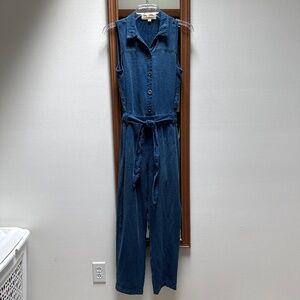 cloth & stone denim look jumpsuit